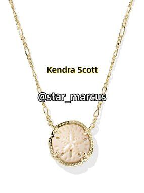 Kendra Scott x Sand Dollar Gold Short Pendant Necklace